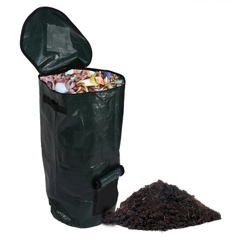 2 размера пищевых отходов раковина компост органические отходы сад окружающей среды PE мешок ткань Плантатор кухня органический мешок кухня компост