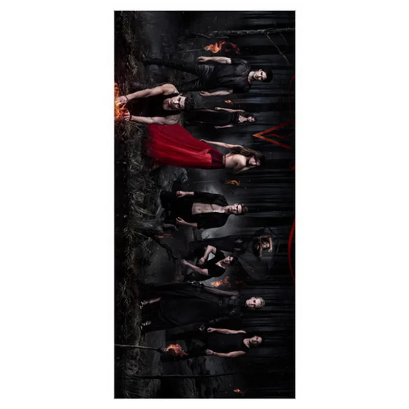 

The Vampire Diaries Pattern Bamboo Microfiber Bath Towels,High Quality Beach Bathroom Towel for Adults_Size:35CMX70CM