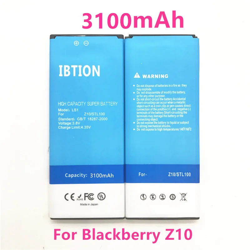 IBTION 3100mAh LS1 LS 1 Battery for BlackBerry Z10 STL100 2 Z10 LTE