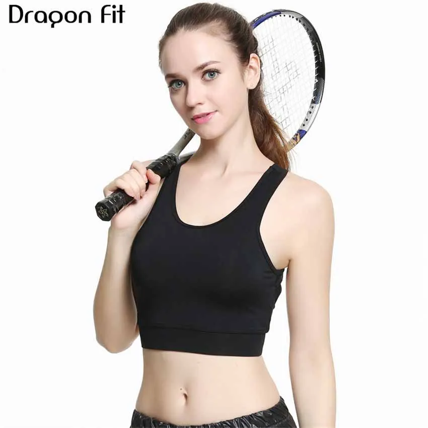 Dragon Fit Women Sports Fitness Yoga Bra Running Vest Seamless Sport Bra Soft Breathable