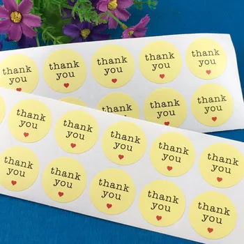 

5000PCS/Lot 3cm circular Printed above"Thank you"Sticker Labels Adhesive Stickers DIY For Box/gift/envelope