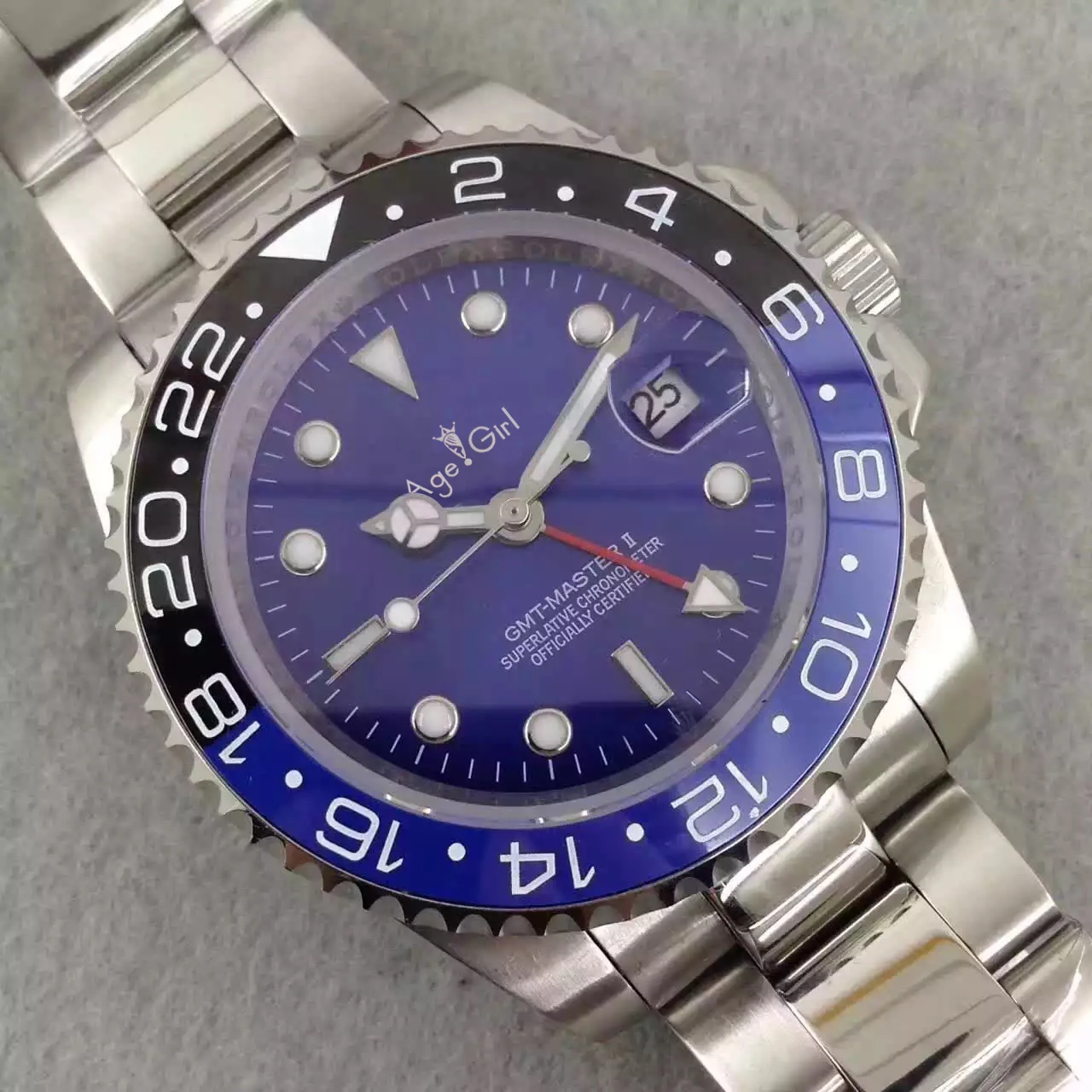 

Luxury Brand New Men Automatic Mechanical Black Blue Green Ceramic Bezel GMT Stainless Steel Sapphire Luminous Sport Watch AAA+