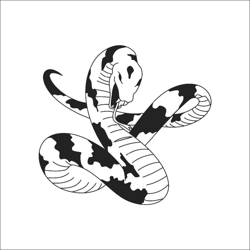 DCTAL snake Sticker Logo Name snake Decal Posters Vinyl Wall Decals