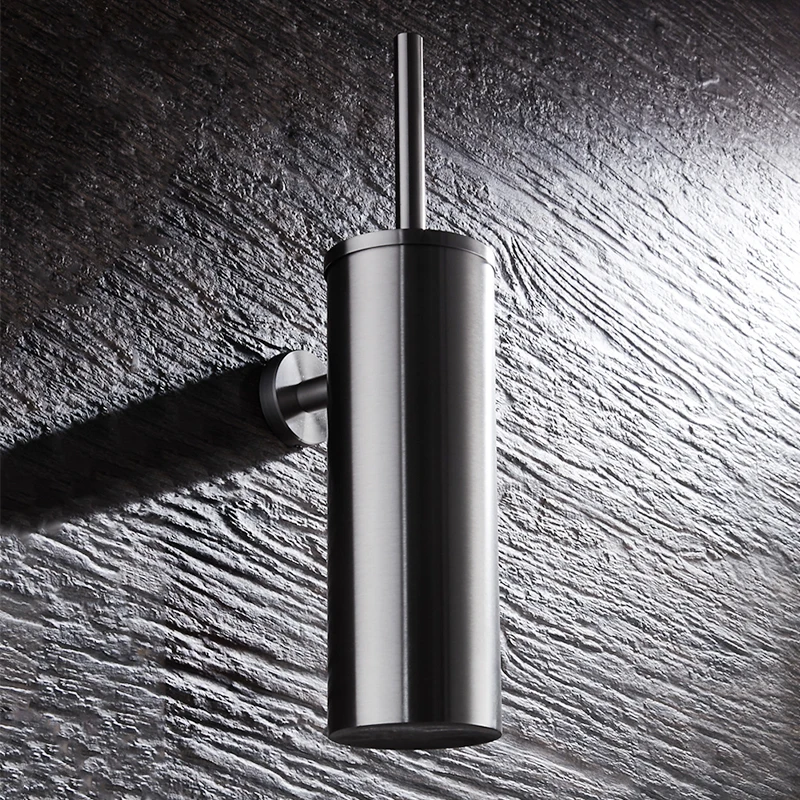 Toilet Brush Holder Set Wall Mounted Stainless Steel Wire Drawing WC Brush Holder Creative Modern Toilet Bowl Brush Black Toilet Brush Holder Set Wall Mounted Stainless Steel Wire Drawing WC Brush Holder Creative Modern Toilet Bowl Brush Black