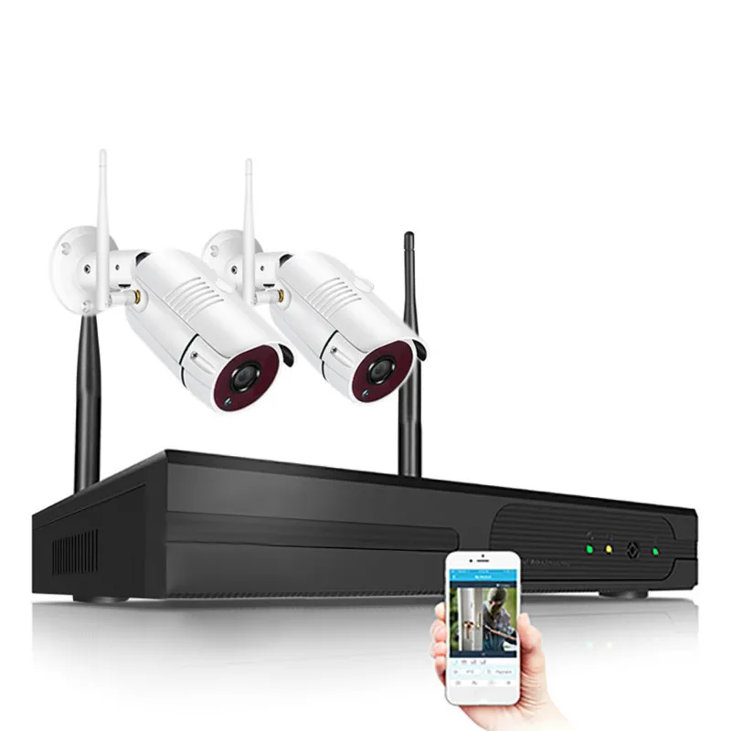 Запись звука IP Беспроводная камера система безопасности CCTV P2P 4CH/8CH 1080P Wifi NVR система 36 IR наружная пуля 1080P видео