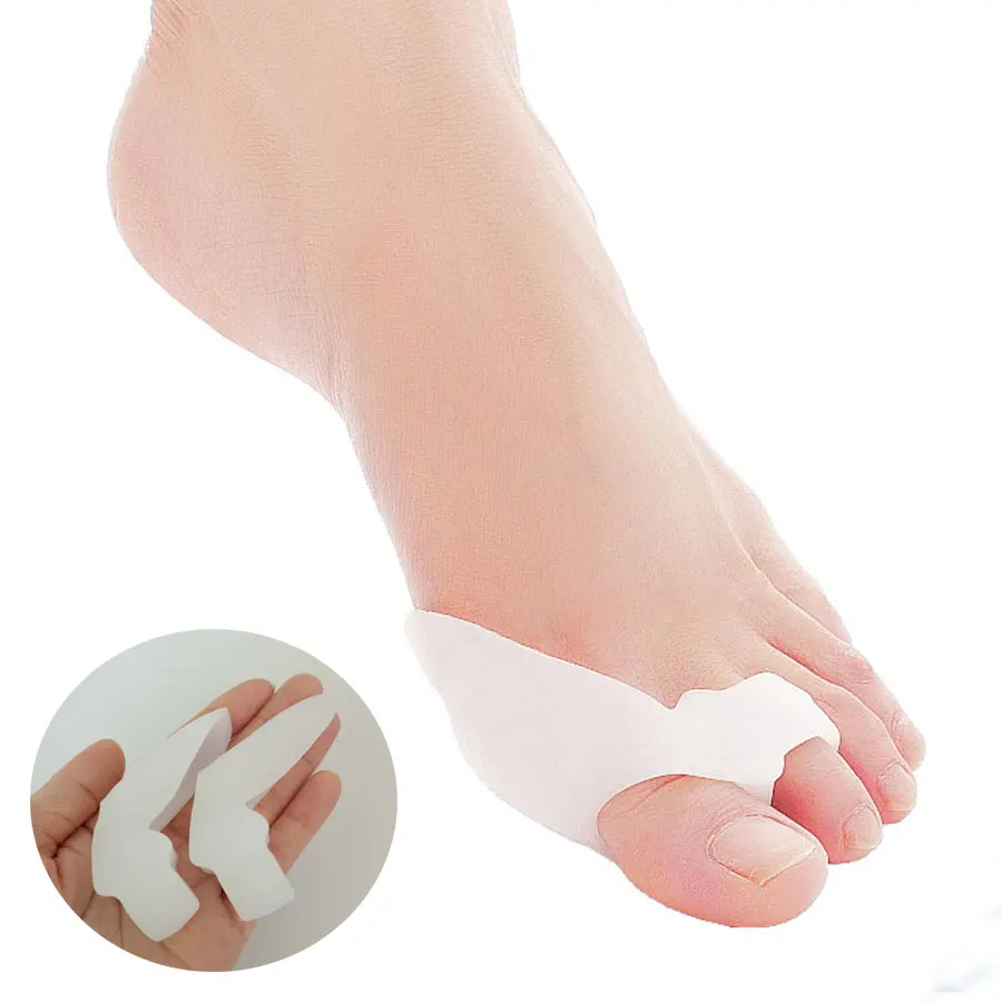 

1 Pair=2Pcs Daily Foot Toe Separator & Thumb Hallux Valgus Protector Bunion silicone Gel Adjuster Bicyclic Thumb Orthopedic Brac