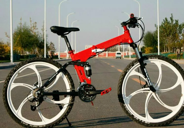 Top Kalosse DIY    folding bicycle 26   21/24/27/30speed   Hydraulic brakes , mountain bike man  26*2.125 tires road bike 3