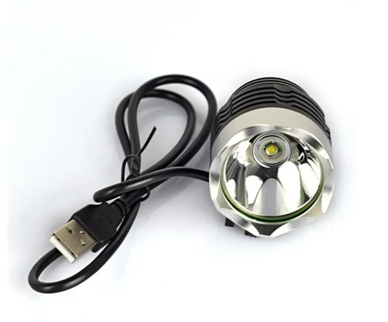 USB Light 2in1 XML-T6 1800LM USB LED Headlamp 3 Modes Headlight for Cycling