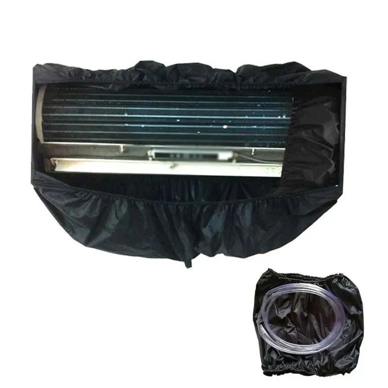

1 Pcs Black Air Conditioning Cleaning Bag Split Room Wall Mounted Air Conditioner Washing Cover for Air Conditioner