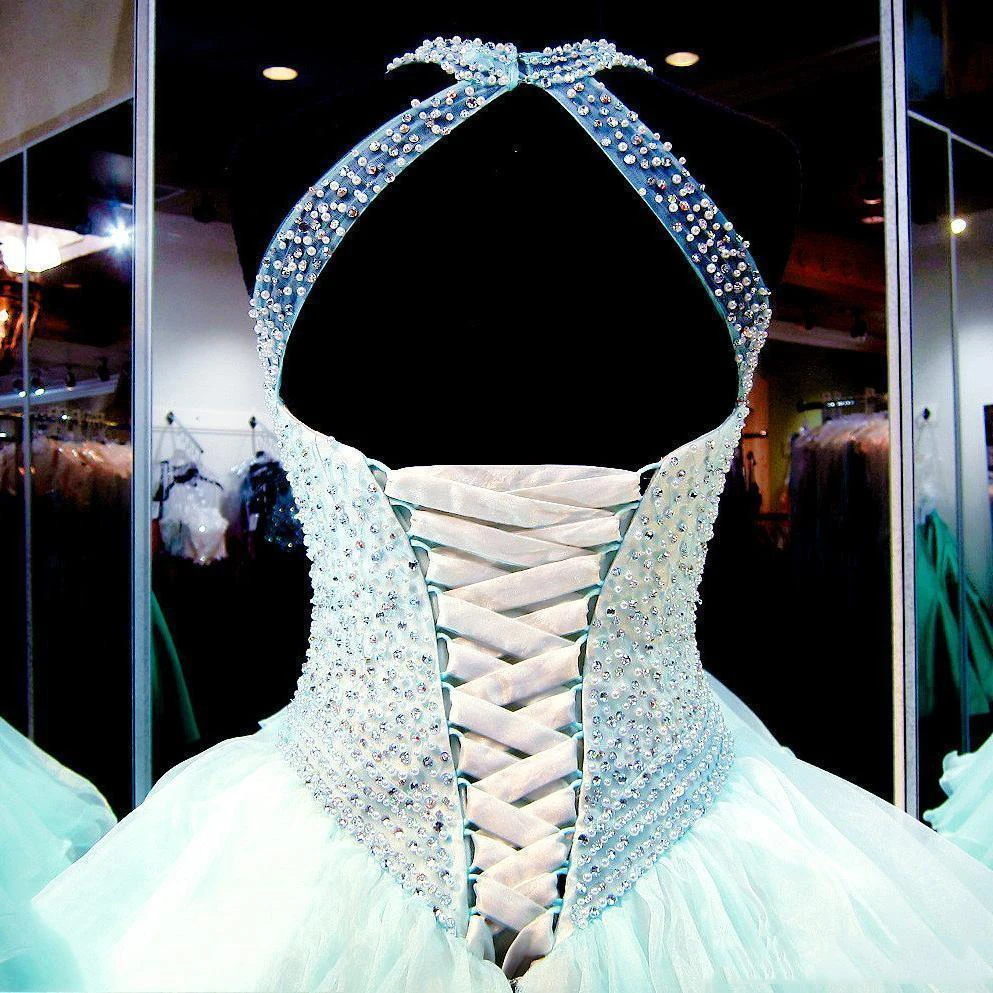 Недорогие синие пышные бальные платья Quinceanera бальное платье из органзы с лямкой