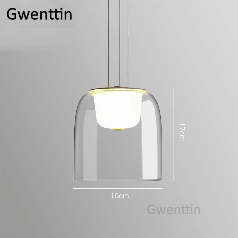 Современный подвесной светильник, стеклянный скандинавский светодиодный подвесной светильник для гостиной, спальни, дома, лофт, промышленный декор, кухонный светильник, светильники - Цвет корпуса: C