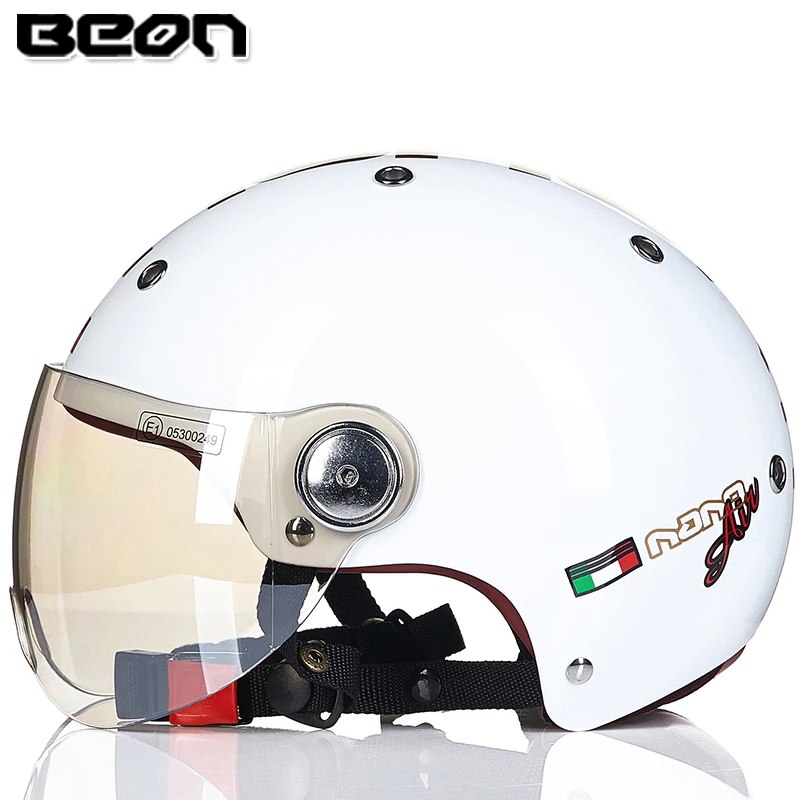 Новые винтажные Beon мотоциклетный шлем мотоцикла vespa casco capacete открытым лицом capacetes motociclistas B110A - Цвет: a8