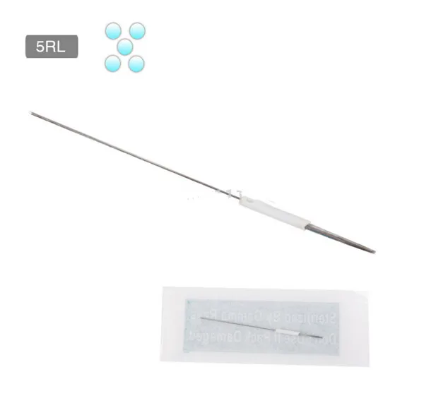 

100PCS 5RL Permanent Makeup Needle Eyebrow Machine Needles digital eyebrow eyeline body tattoo round liner needles