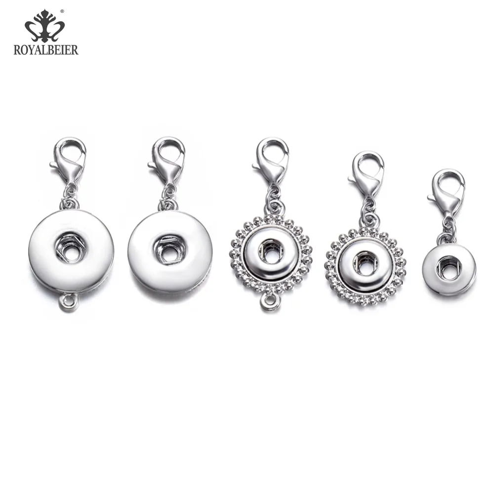 12pcs/lot Basical DIY Snap Button 12mm/18mm Interchangeable Snaps Button Base Charm For Snap Bracelets Necklaces Jewelry Making
