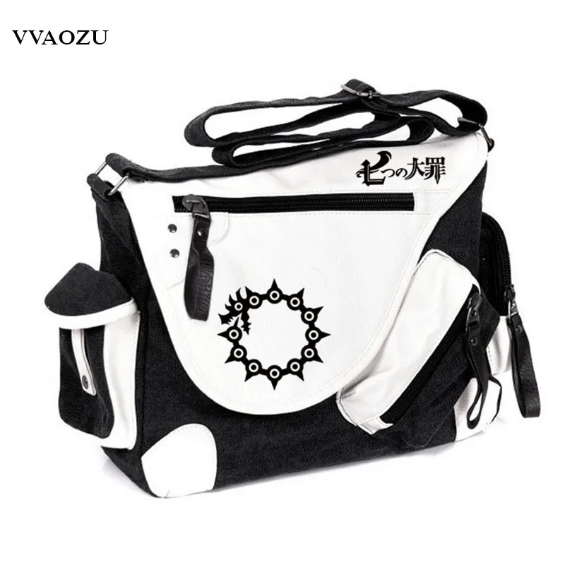 

New Fashion The Seven Deadly Sins Cartoon Canvas Crossbody Shoulder Bag Bolsa Feminina Messenger Bags