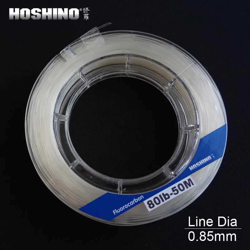 

[HOSHINO] 80LB-50M/piece 100% Fluorocarbon Fishing line Leader line for Braid line