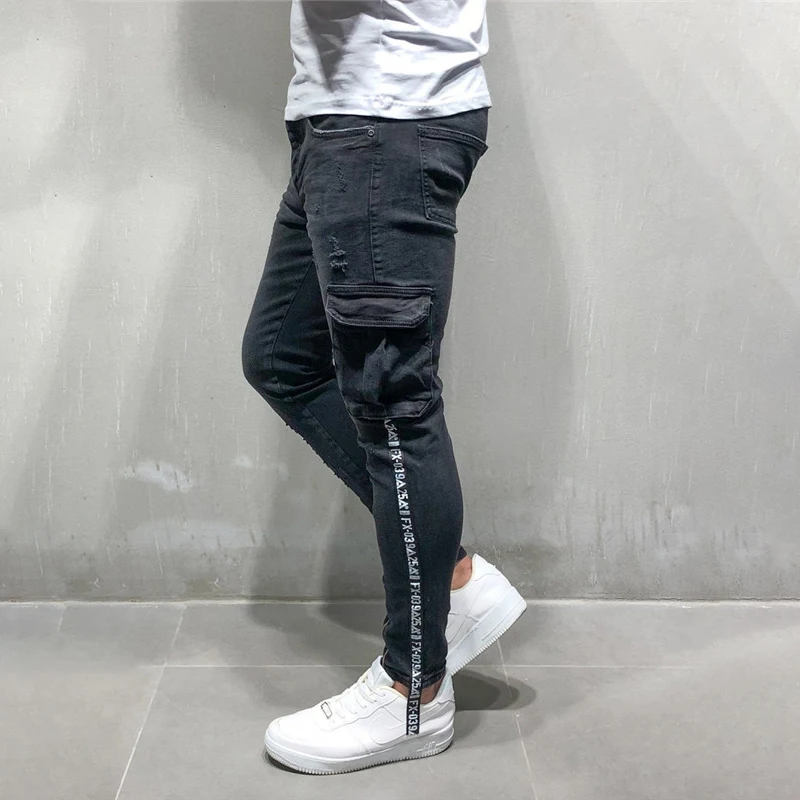 Men Slim Fit Stretchy Skinny Pants Mid Rise Dress Pencil Trousers Zsell