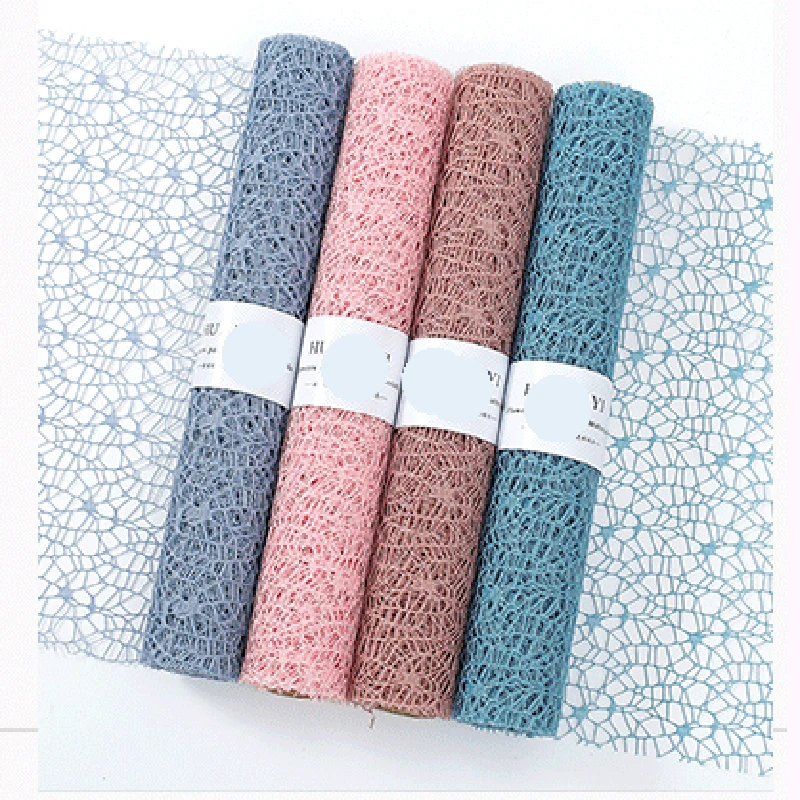 5Yards Solid Flower Packing Net Jacquard Unique Bouquet Wrapping Paper