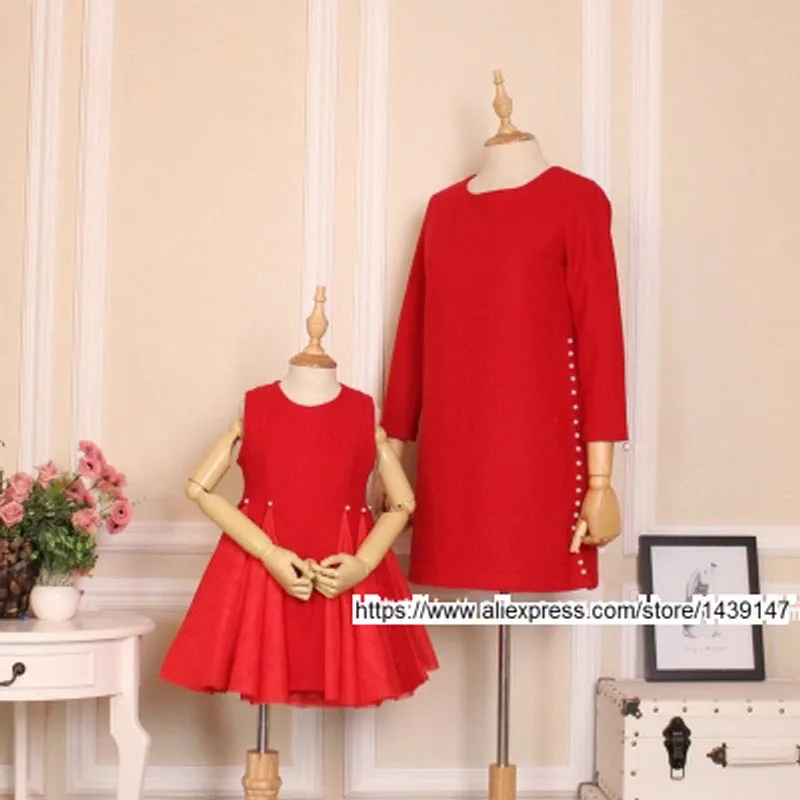 

Children clothing Mother Daughter Dress ,2-10 years old Girl sleeveless Vest dress, Women Large size 4XL Three Quarter Sleeves