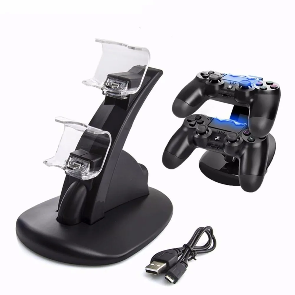 Dual USB Charge Dock For Sony Playstation 4 Controller Gamepad Handle Cradle Double Charging Charger For PS4 Games Accessories Dual USB Charge Dock For Sony Playstation 4 Controller Gamepad Handle Cradle Double Charging Charger For PS4 Games Accessories