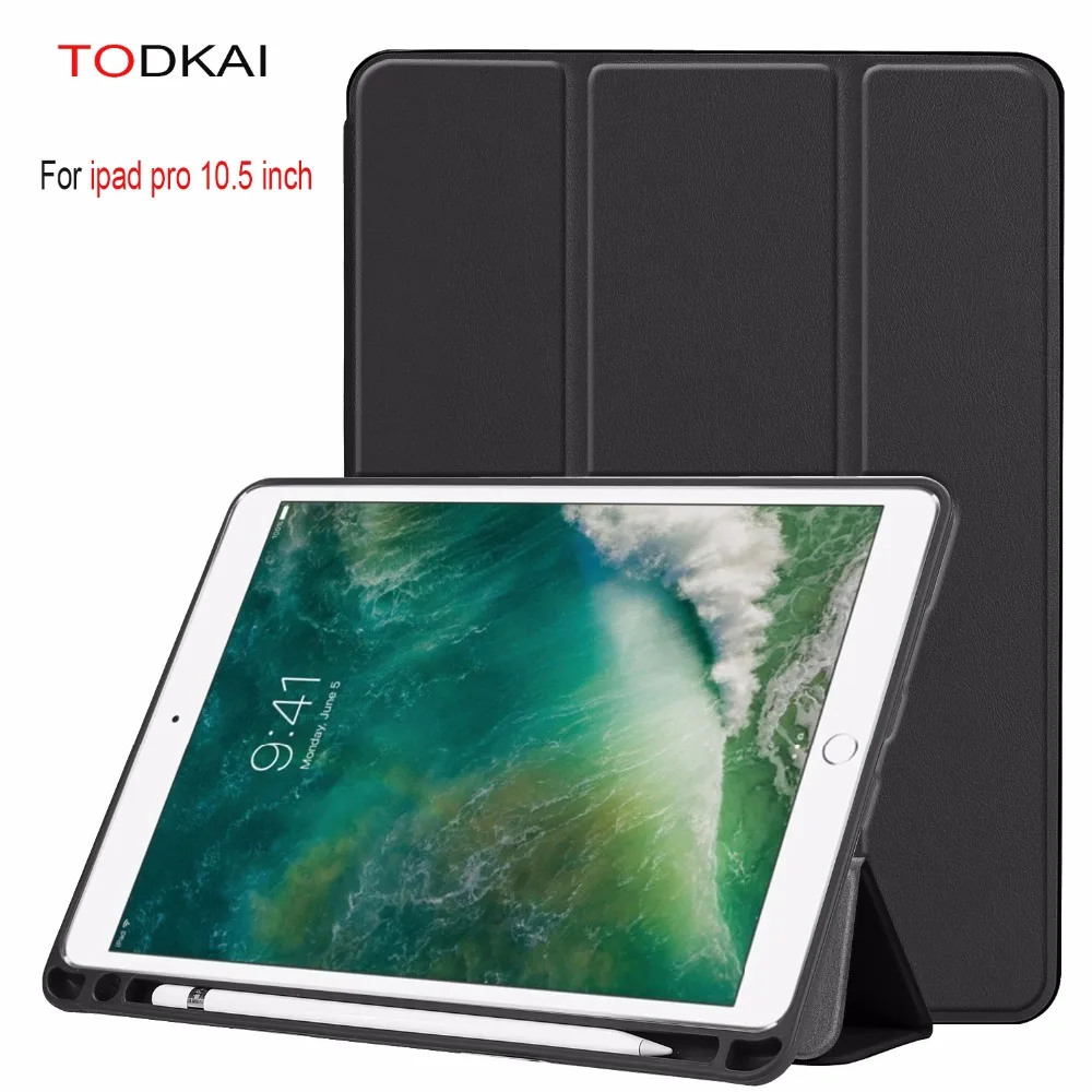 For iPad air 10.5 2019 Case with Pencil Holder cover Stand pu