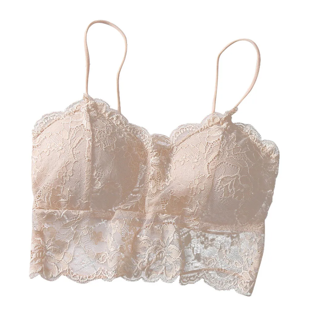 

Women Sexy fashion 2019 summer bras for ladies lace Floral Have A Chest Pad Wearing Solid Underwear bra push up Lingerie black