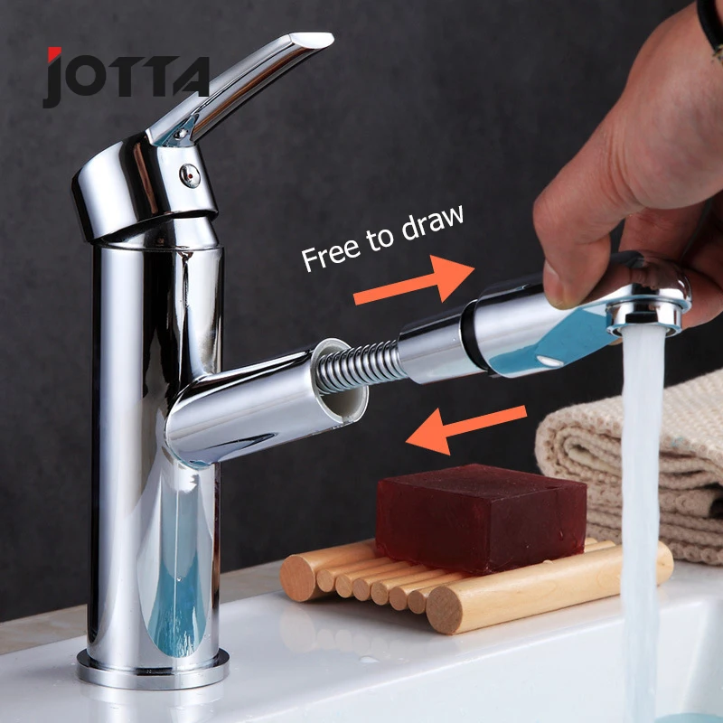 Toilet whole copper main body pulls faucet lavatory basin below the stage basin can retractable rise and fall rotates cold hot Toilet whole copper main body pulls faucet lavatory basin below the stage basin can retractable rise and fall rotates cold hot