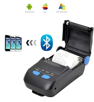 

100% original Bluetooth + USB portable Mobile receipt printer 58mm Thermal Receipt Pirnter POS printer Low Noise Mini Printer