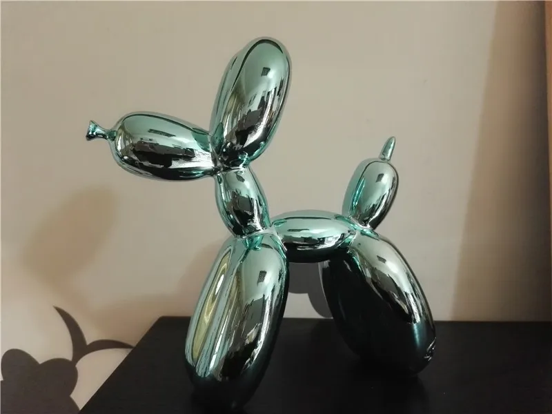 Светло голубой металлик Средний размеры шар собака статуэтка Статуя поп книги по искусству ремесел декоративное украшение Смола Best любовь подарок, бесп