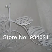 Белая 3 ярусная железная подставка под пирожные, железная подставка для свадебного торта