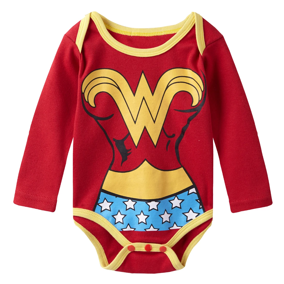Костюм Тора Халка Дэдпула для маленьких мальчиков; боди с длинными рукавами для маленьких девочек; Осенний комбинезон для новорожденных - Цвет: Wonder Woman