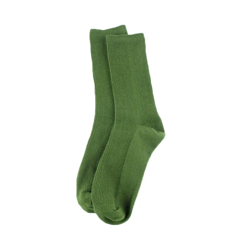 Осень/зима продукт чистый цвет желтый порошок зеленый красный колледж Стиль женские носки дышащие противоскользящие кучи носки
