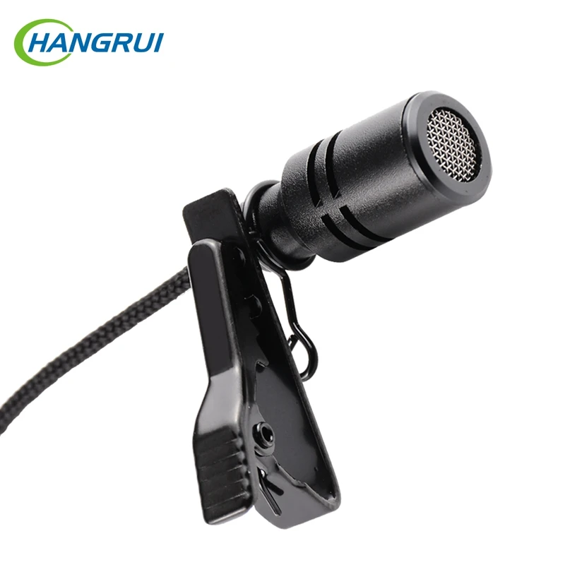 

Hangrui Mini 3.5mm Jack Microphone Lavalier Tie Clip Microphones Microfono Mic For Speaking Speech Lectures 2.4 m Cable mikrofon