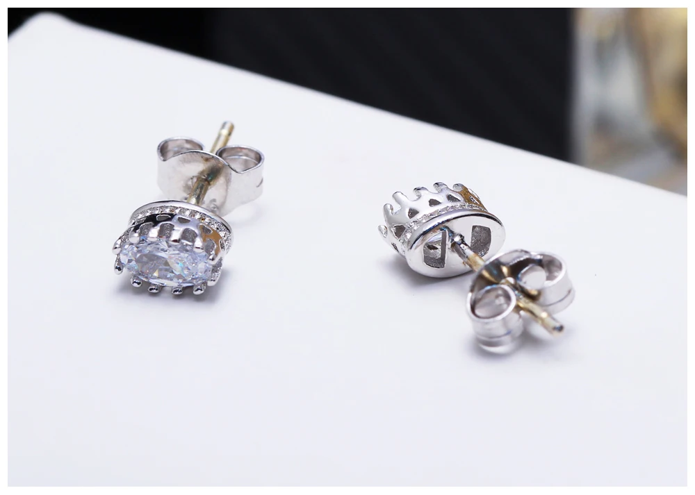 Oval stud earrings (5)