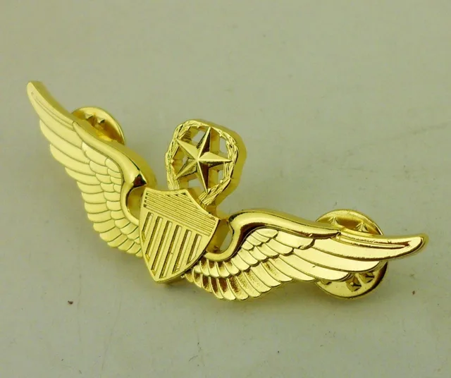cold war us pilot wings u s army master aviator badge pin shining