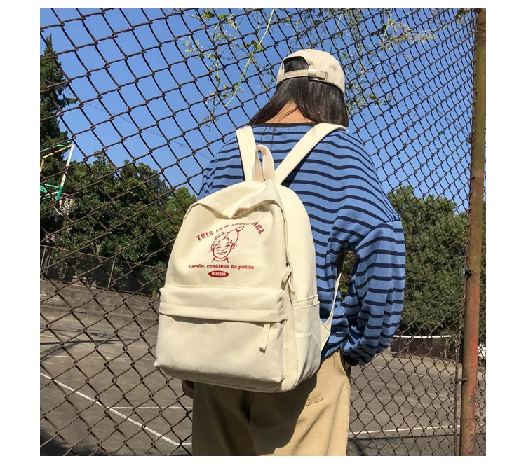 Menghuo Preppy Style Women Backpack for School Teenager Girls School Bag Ladies Canvas Fabric Backpack Female Bookbag Mochilas_18