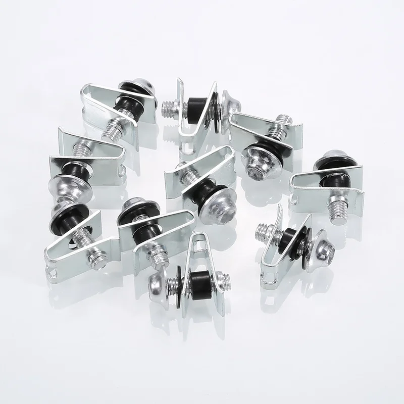 

10pcs/Set Aluminium Motorcycle M5 5mm Car Spring Metal Retainer Screw Fairing Bolts Fastener Clips Screw Spring Nuts