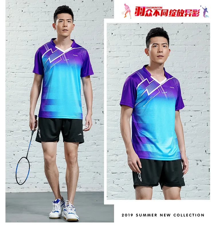 Мужская и Женская теннисная Джерси, дышащая теннисная одежда, теннисная рубашка для настольного тенниса, одежда для бадминтона, женские рубашки для гольфа, спортивная одежда