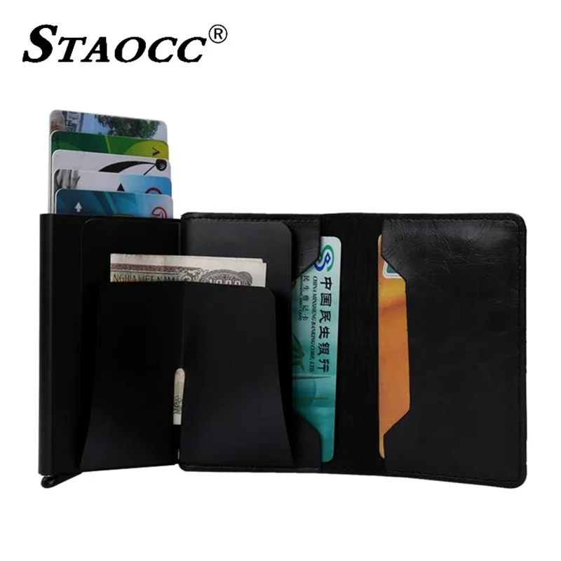 

Business Credit Card ID Holder Magic Wallet Slim RFID Anti Theft Bus Card Driving License Card Case Money Clip Mininalist Wallet