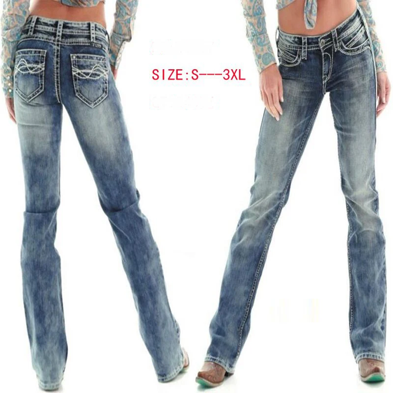 casual straight Jeans Women loose fit mid Waist Denim Pants Elastic Stretch stretchy jeans girl friend classic bf Jeans femme
