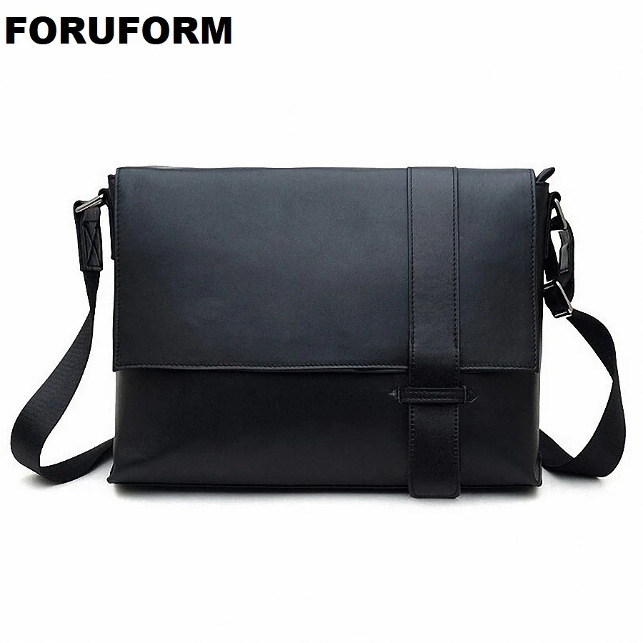 

Crazy Horse Leather Men Bag Men Messenger Bags Leisure Shoulder Genuine Leather men's Travel Bag Crossbody Bags Briefcase LI-648