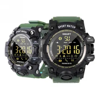 

Waterproof Bluetooth Clock EX16s Smart Watch Notification Remote Control Pedometer Sport Watch IP67 Waterproof Men's Wristwatch