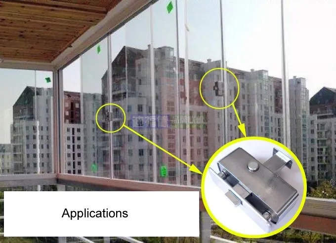 Параллельное движение для безрамных балконных окон оконный Болт замок, промежуточный замок, оборудование для дома