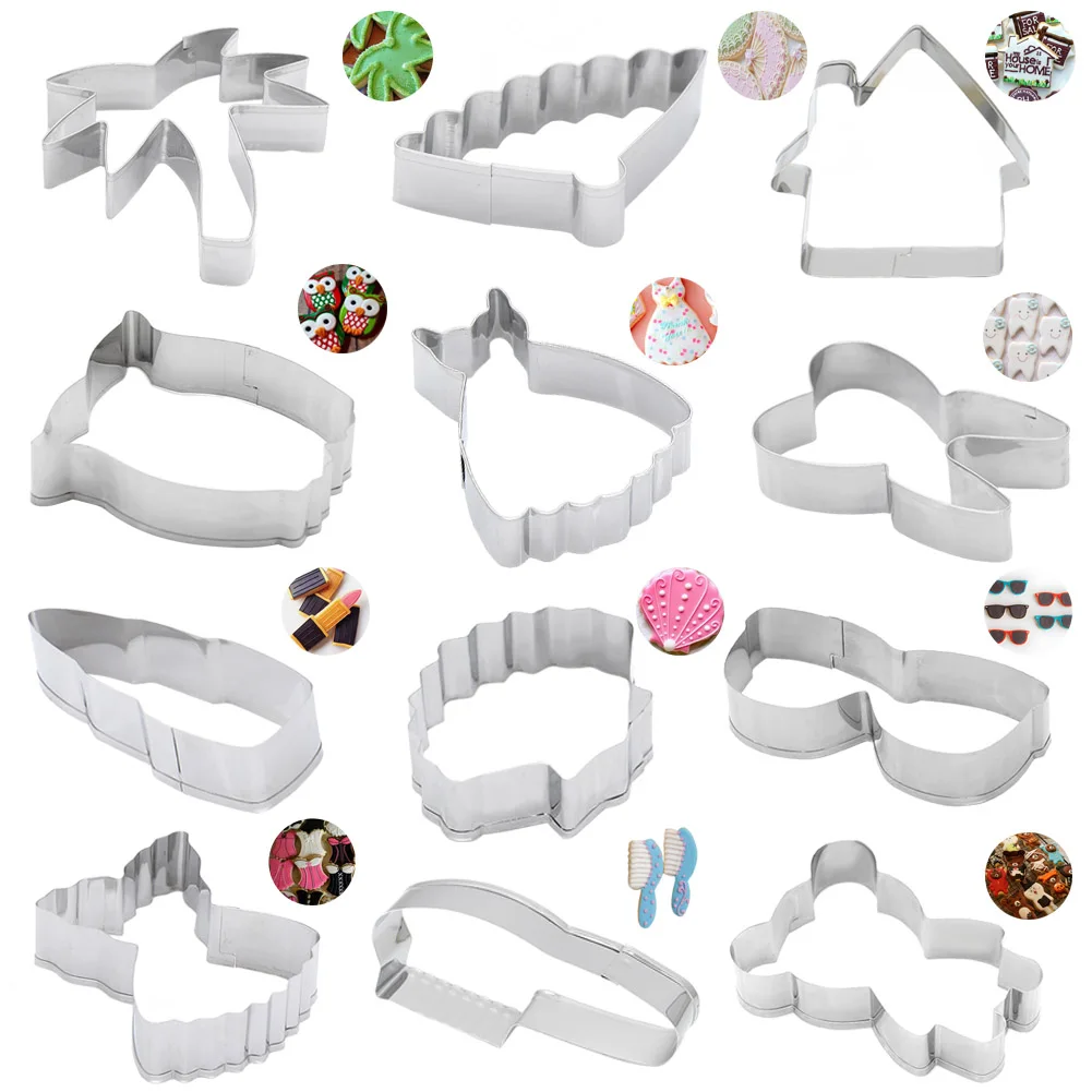 

Cake Cookie Mould Cutter Stainless Steel DIY Fondant Mold Kitchen Decorating Tool LBShipping