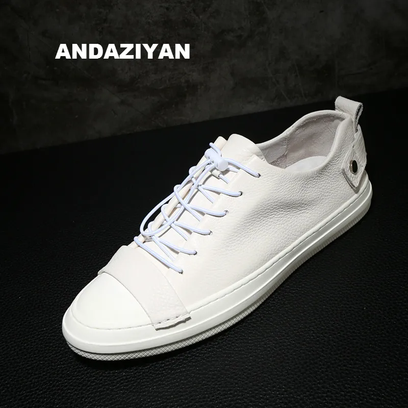 

Summer new leather England casual shoes low to help flat bottom wild tide men shoes