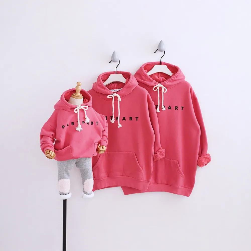  HT2266 Winter Girl Boy Tops Mother Baby Father Family Sweatshirts Parent-child Costume Family Cloth
