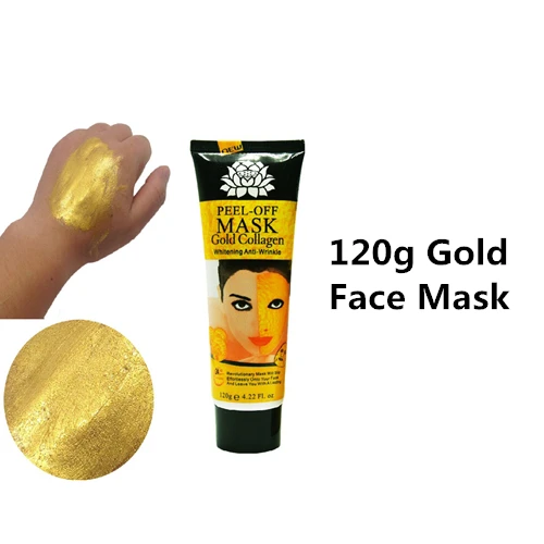 24 К золото коллаген Face pack анти старения средства ухода за кожей шеи маска разглаживает морщины ручной воск набор косметических средств акне маска Увлажняющий глаз патчи - Цвет: 120g Gold Mask