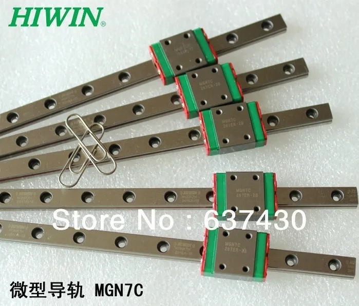 

100% original HIWIN mini block MGW12C match with mini MGW12 L200mm guide way bearings