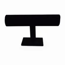 Черный бархат парящий Т-бар браслет ожерелье ювелирные изделия Дисплей Стенд для домашней организации