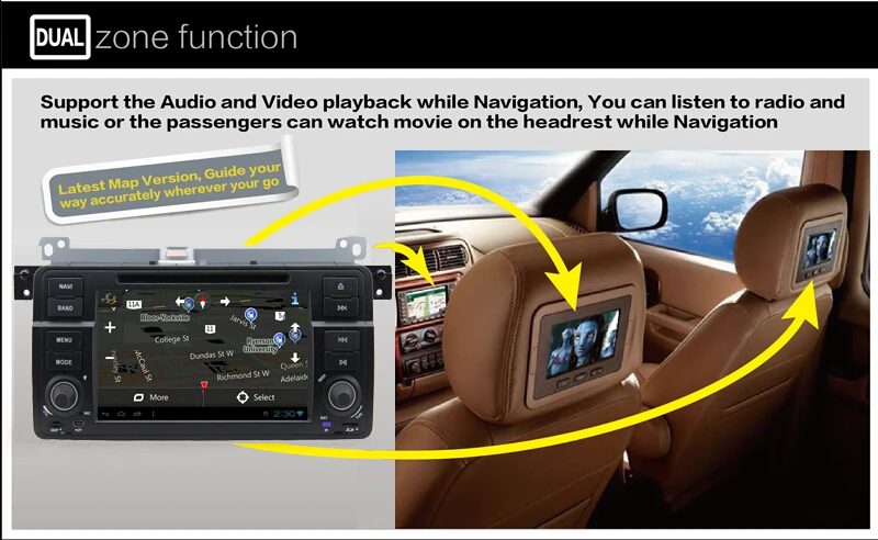 Perfect 2019 In Stock Car DVD Player for BMW E46 Navigation Android 9.0 Wifi 4G 3G GPS Bluetooth Radio RDS USB SD Free 8GB SD Map DVR 10